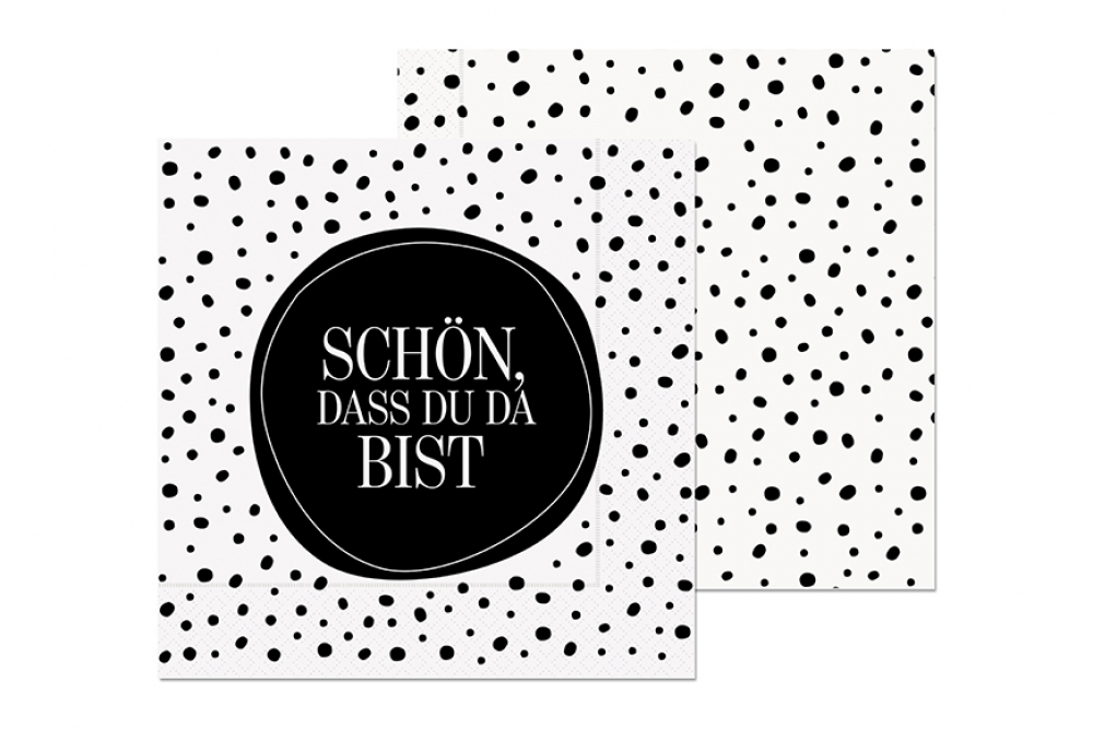 Lunch Servietten "Schön, dass du da bist" - Salt&Pepper